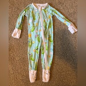 0-3 month little sleepies bamboo zippy